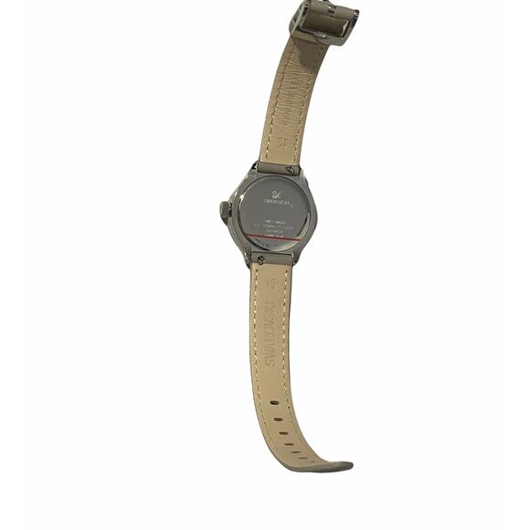 SWAROVSKI GRAY LEATHER MOTHER OF PEARL DIAL WATCH main image 4